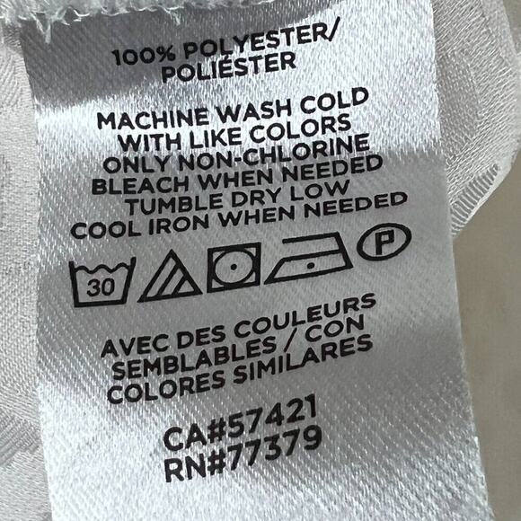 Ann Taylor White Leopard Cheetah Animal Print White Short Sleeve Blouse Size XS - Picture 3 of 7